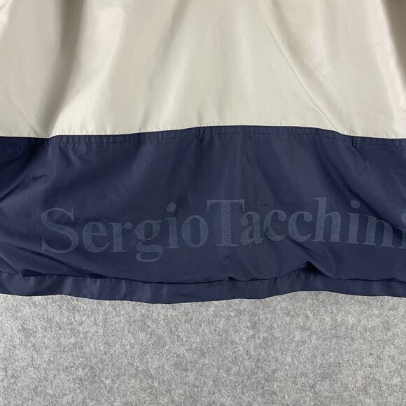 VTG Sergio Tacchini Windbreaker Pullover Jacket Mens Large 1/4 Zip Golf Tennis - Picture 13 of 16